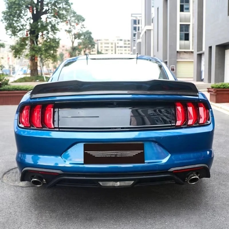 2016-2022  Mustang Carbon Fiber Rear Spoiler Ducktail Deck Tail Wing Accessories Body Kit